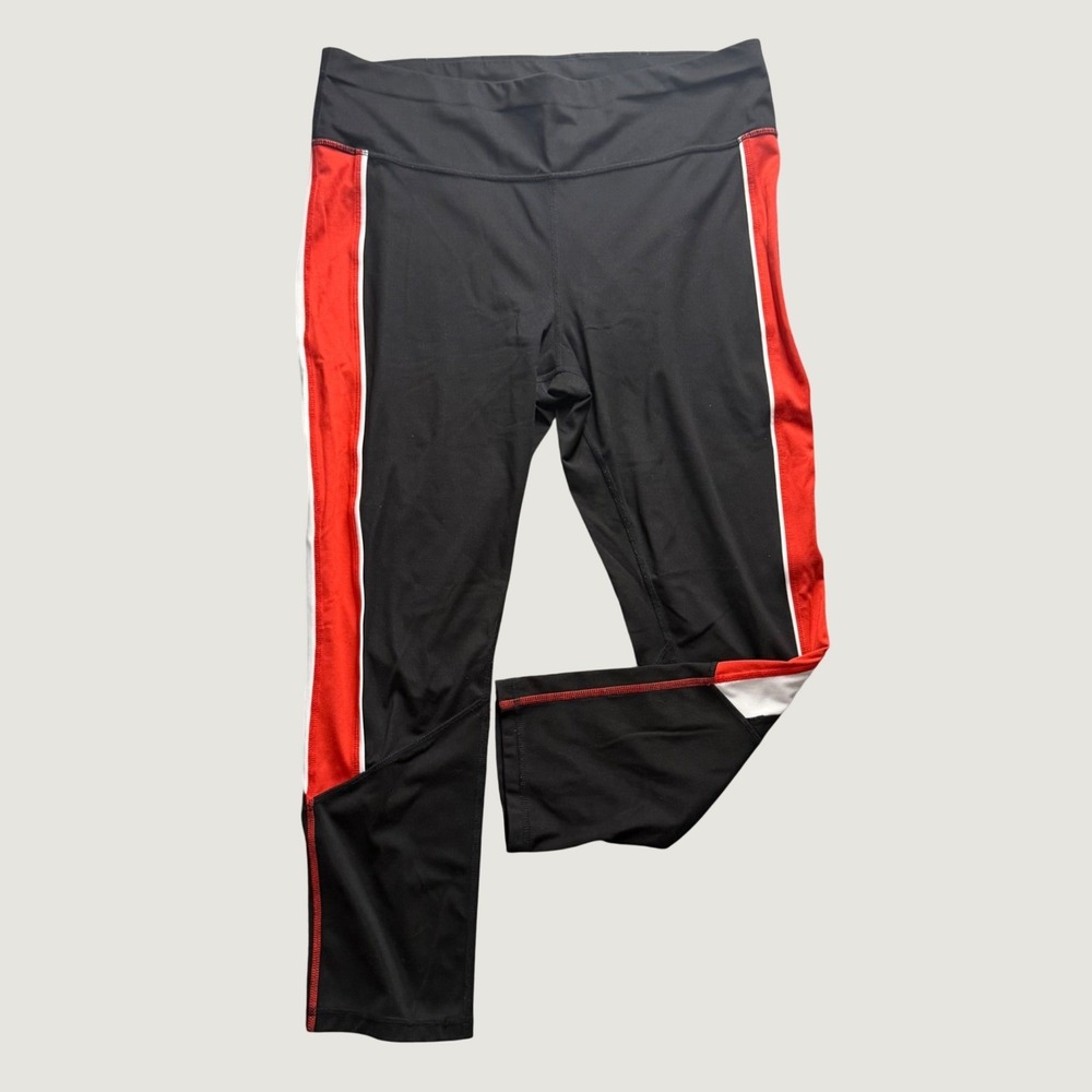 Sports Illustrated Leggings XL Activewear Polyester Spandex Athletic Black Red